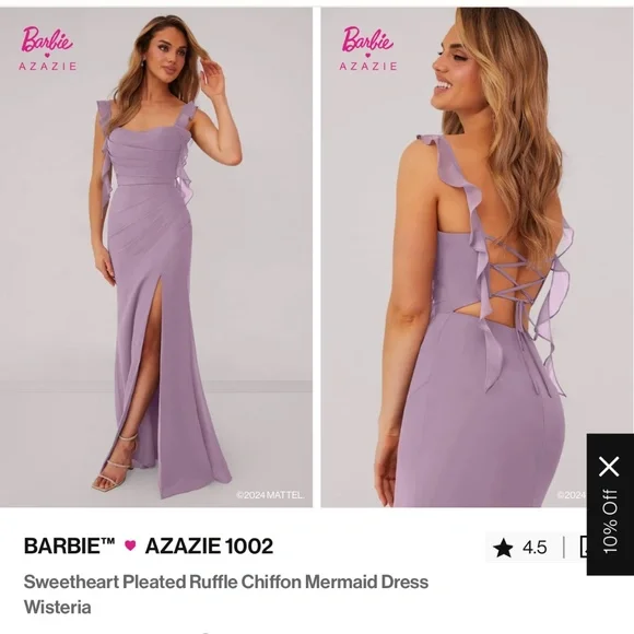 Azazie | Dresses | Azazie Bridesmaidwedding Guest Dress Wisteria Color |  Poshmark